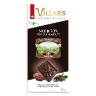 Villars Dark Chocolate Sugar Free Bar 100g 70%